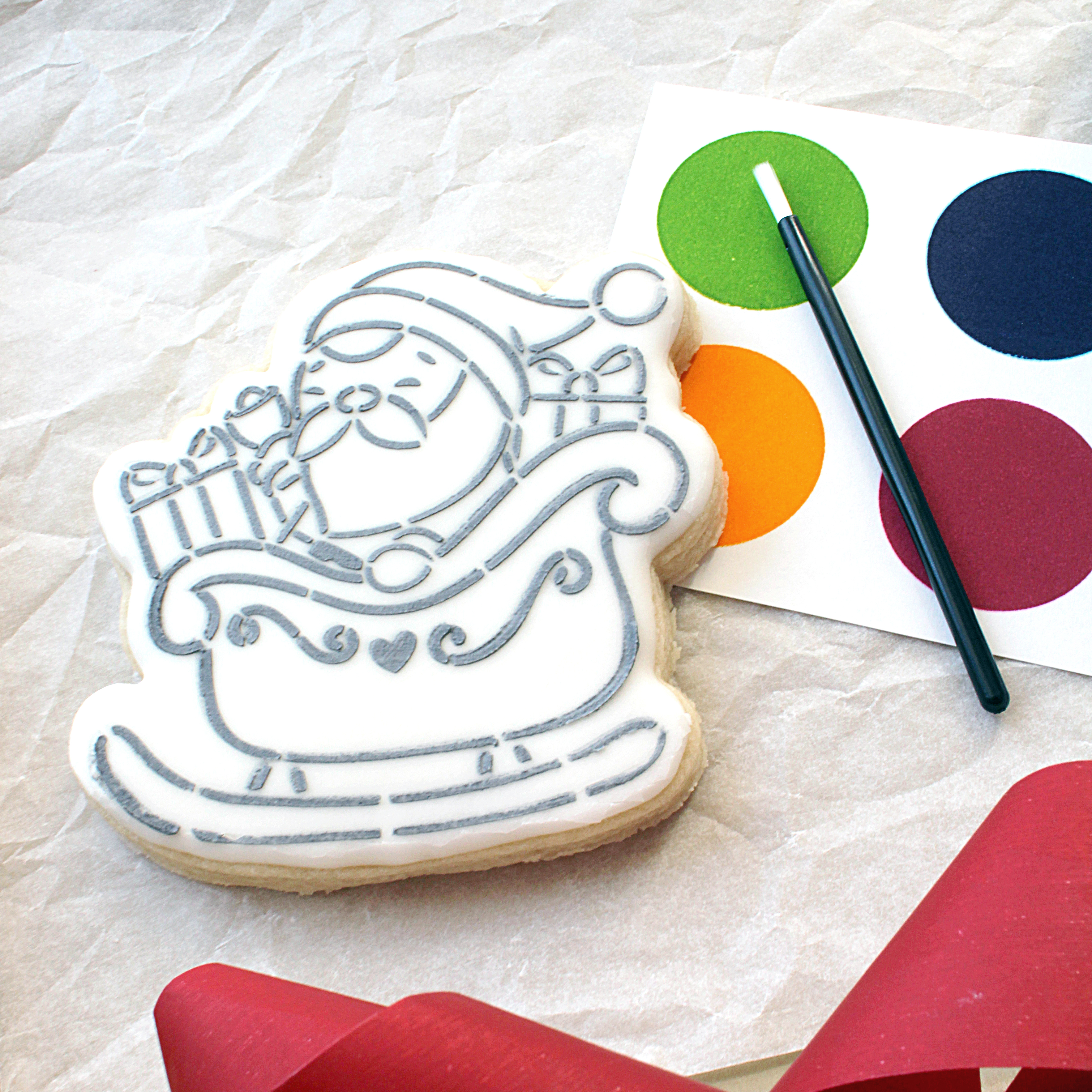 Paint Your Own Santa Cookie